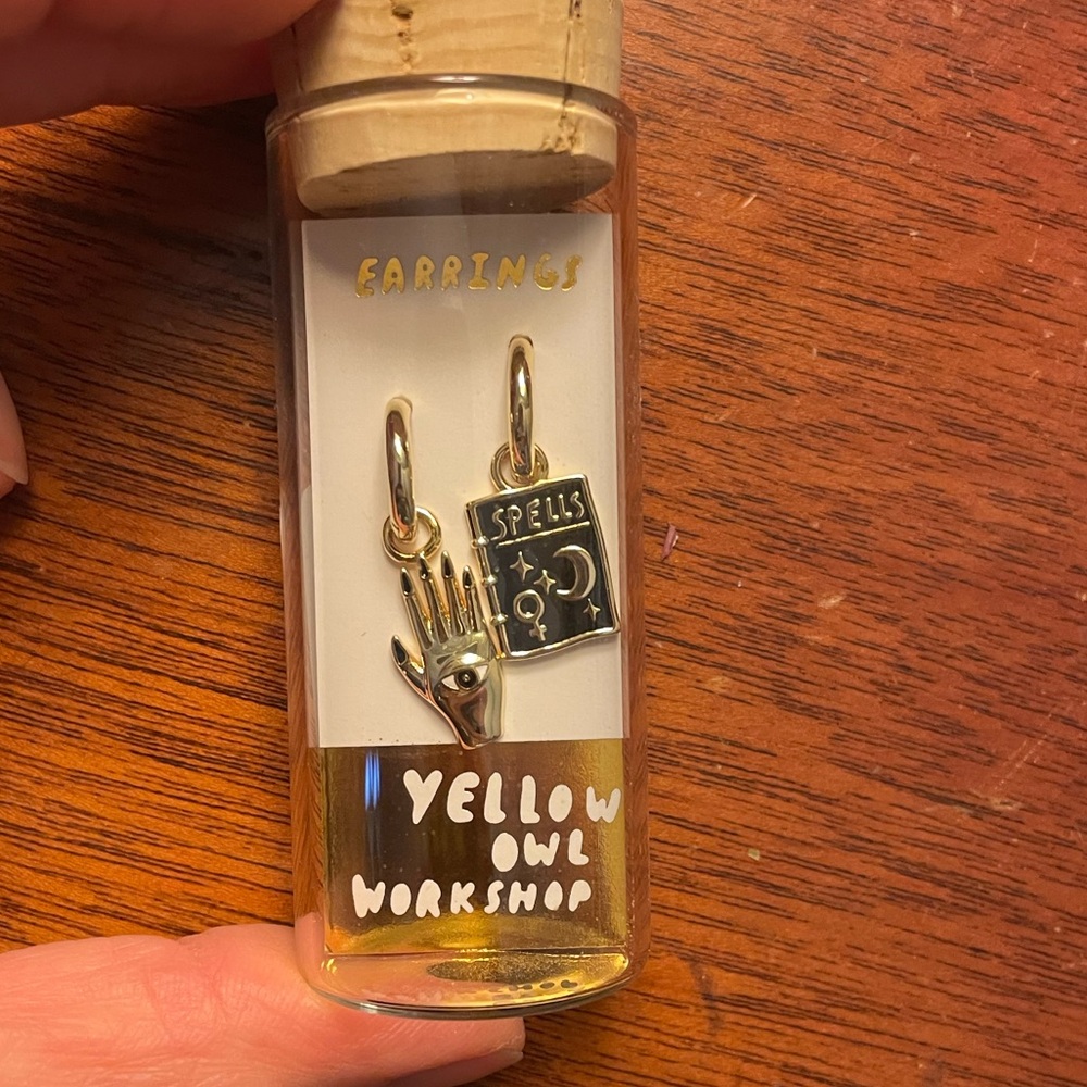 Tarot/hamsa earrings